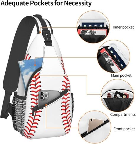 SURERUIM Custom Printed Sling Bag for Women Men Crossbody Shoulder Backpack Chest Bags Gym Travel Hiking Casual Daypack in Kuwait