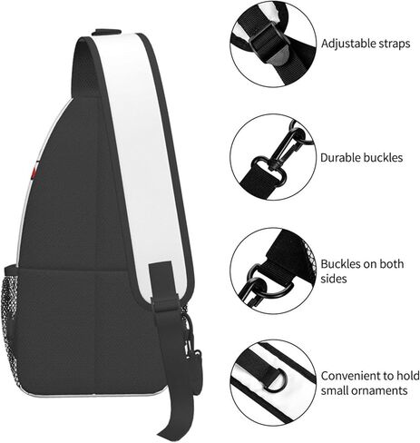 SURERUIM Custom Printed Sling Bag for Women Men Crossbody Shoulder Backpack Chest Bags Gym Travel Hiking Casual Daypack in Kuwait