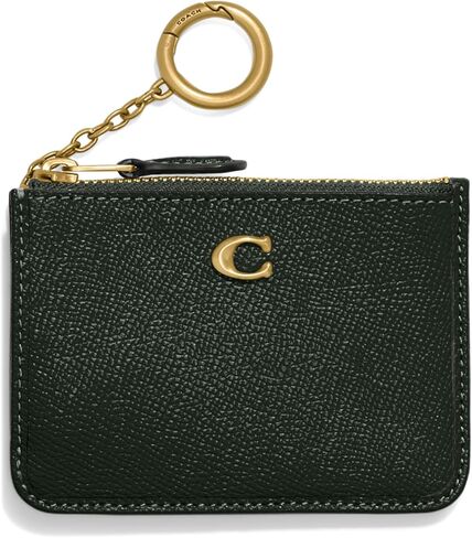 COACH Cross Grain Mini ID Skinny Amazon Green One Size in Saudi Arabia