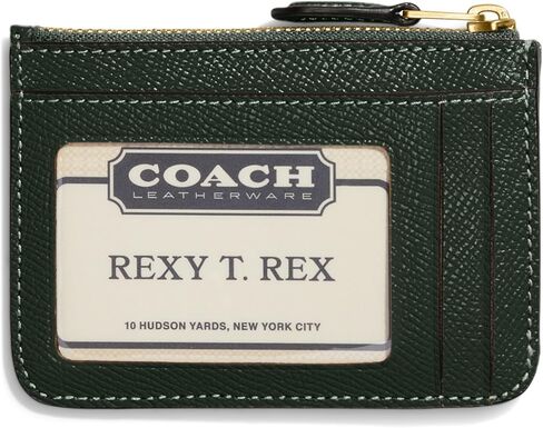 COACH Cross Grain Mini ID Skinny Amazon Green One Size in Saudi Arabia