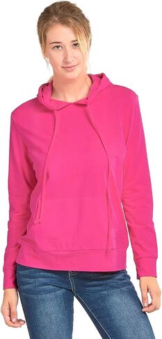 Sofra Women's Thin Cotton Pullover Hoodie Sweater in Kuwait