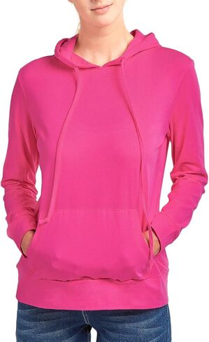 Sofra Women's Thin Cotton Pullover Hoodie Sweater in Kuwait