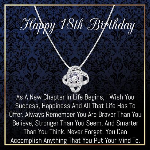 UPLOVEGIFTS هدايا عيد الميلاد الثامن عشر للفتيات قلادة لمدة 18 عامًا هدايا عيد ميلاد لابنتها وأختها وحفيدتها أفضل الأصدقاء أفكار هدايا عيد ميلاد سعيد الثامن عشر in Kuwait