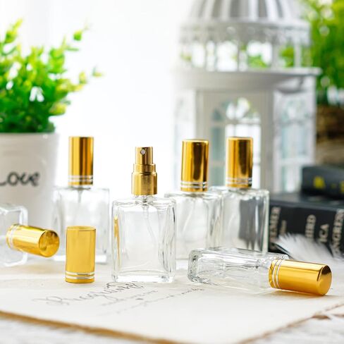 YU FENG 12pcs Glass Bottle Perfume Atomizer Refillable Spray Empty Perfume Bottles Fine Mist Atomizer Cosmetic Container for Travel,10ml in Kuwait