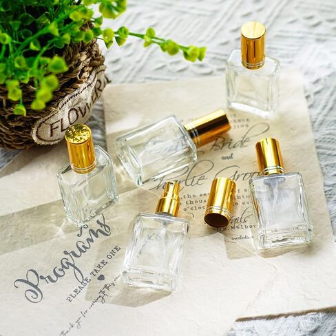 YU FENG 12pcs Glass Bottle Perfume Atomizer Refillable Spray Empty Perfume Bottles Fine Mist Atomizer Cosmetic Container for Travel,10ml in Kuwait