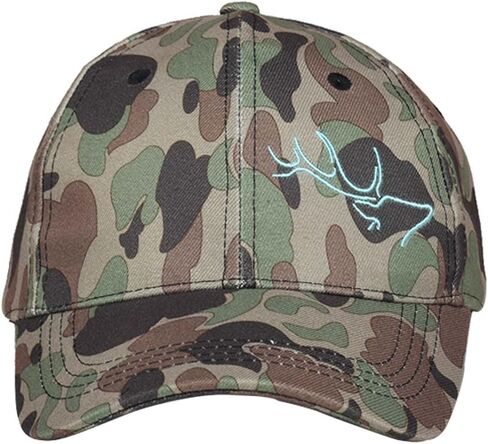 اي دي تريك قبعة بيرفورمانس للنساء مع فتحة ذيل حصان - قبعات صيد برتقالية مموهة وبليز in Kuwait