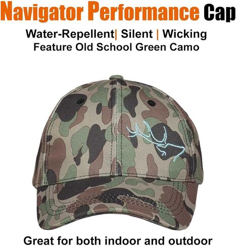 اي دي تريك قبعة بيرفورمانس للنساء مع فتحة ذيل حصان - قبعات صيد برتقالية مموهة وبليز in Kuwait