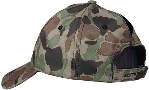 اي دي تريك قبعة بيرفورمانس للنساء مع فتحة ذيل حصان - قبعات صيد برتقالية مموهة وبليز in Kuwait