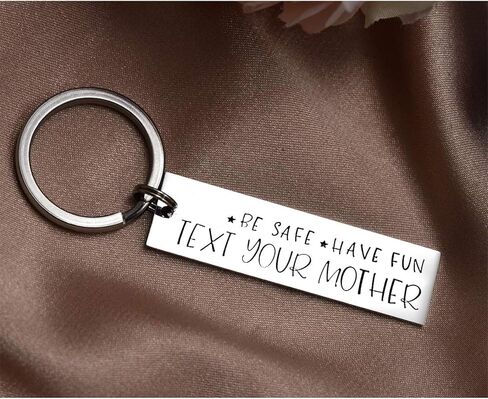 Queyuen تكون آمنة المتعة النص أمك سائق المفاتيح في سن المراهقة هدية عيد ميلاد ابنة الابن المفاتيح هدية تخزين ستوفير in Kuwait