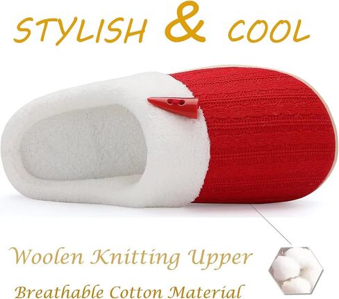 Women's Scuff Comfy Slippers Memory Foam House Shoes | Slip On Cozy Bedroom Slippers, Lightweight, Non-Slip, Indoor Outdoor, Soft Terry Lining, Machine Washable, Gifts in Saudi Arabia