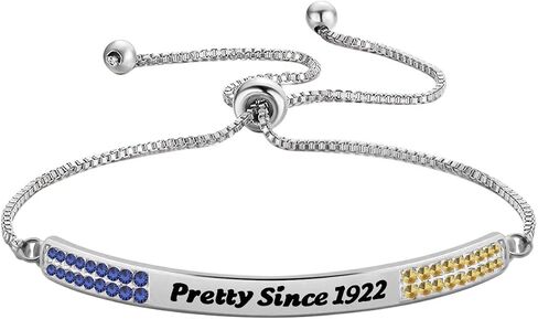 CHOORO Pretty Since 1922 Zircon Bracelet Greek Sorority Gift for Soror Sister in Saudi Arabia