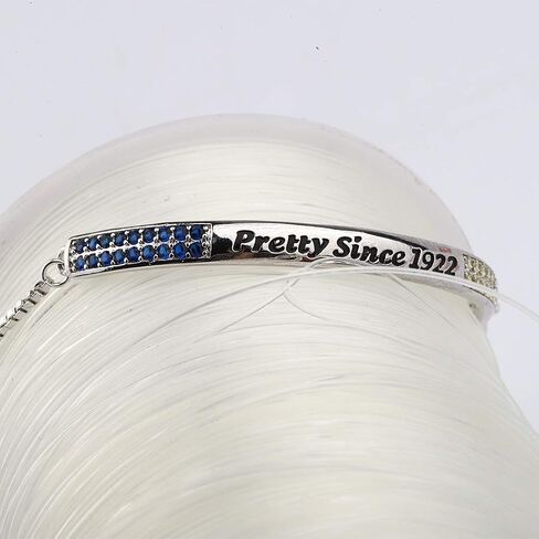 CHOORO Pretty Since 1922 Zircon Bracelet Greek Sorority Gift for Soror Sister in Saudi Arabia