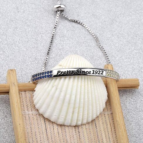 CHOORO Pretty Since 1922 Zircon Bracelet Greek Sorority Gift for Soror Sister in Saudi Arabia