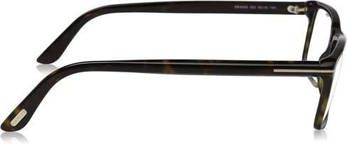 TOM FORD Men's TF 5408 Rectangular Eyeglasses 56mm, Shiny Classic Dark Havana, Shiny Rose Gold "T" Log, 56/16/145 in Saudi Arabia