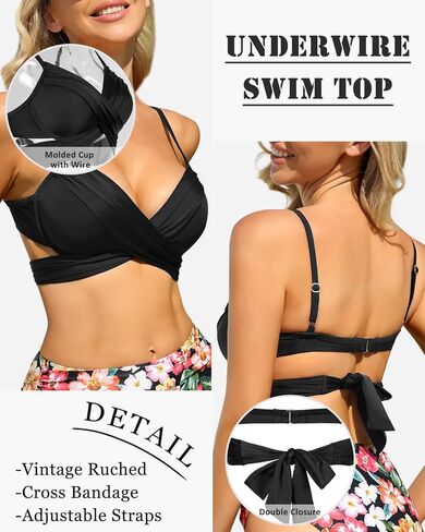 قطعة علوية للسباحة من Balasami بأشرطة سباغيتي وأشرطة سباجيتي داعمة وسلك داخلي مصبوب لرفع الأعلى للبيكيني in Kuwait