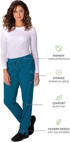 Healing Hands 6 Pocket Scrubs Pants for Women Purple Label Womens 9141 Toni Drawstring Scrub Pant Soft Comfortable Fabric in Saudi Arabia