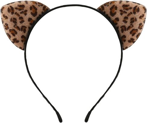 عصابة رأس على شكل آذان القطط من ماكفاديون على شكل نمر للقطط | عصابة رأس على شكل أذن النمر للنساء والفتيات، ملحقات أزياء الهالوين التنكرية للبالغين in Kuwait