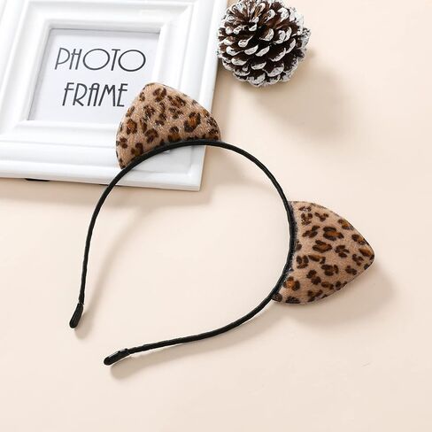 عصابة رأس على شكل آذان القطط من ماكفاديون على شكل نمر للقطط | عصابة رأس على شكل أذن النمر للنساء والفتيات، ملحقات أزياء الهالوين التنكرية للبالغين in Kuwait