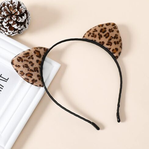 عصابة رأس على شكل آذان القطط من ماكفاديون على شكل نمر للقطط | عصابة رأس على شكل أذن النمر للنساء والفتيات، ملحقات أزياء الهالوين التنكرية للبالغين in Kuwait