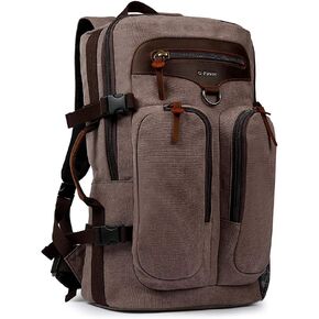 G-FAVOR 40L حقيبة سفر ، حقيبة ظهر قماشية كلاسيكية قابلة للتحويل من القماش الخشن حقيبة حمل على حقيبة ظهر مناسبة لـ 17.3 بوصة حقيبة كمبيوتر محمول in Kuwait