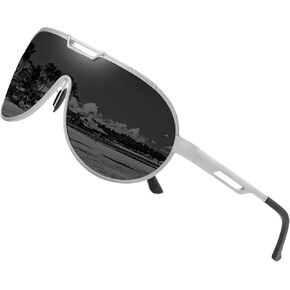 TEAPLMTT Retro Aviator Polarized Sunglasses for Men Pilot Metal Frame Ultra Light