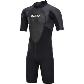 ZCCO Men's Wetsuits 1.5/3mm Premium Neoprene Back Zip Shorty Dive Skin for Spearfishing,Snorkeling, Surfing,Canoeing,Scuba Diving Suits in Saudi Arabia