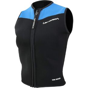 Lemorecn Mens Wetsuits Top Premium Neoprene 3mm Zipper Diving Vest