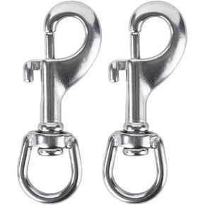 خطافات غوص دوارة من AOWESM، مشبك غوص من الفولاذ المقاوم للصدأ بدرجة بحرية 316، مشبك زناد ذو طرف واحد عالي التحمل، مشبك سارية العلم (قطعتان) in Kuwait