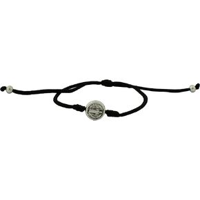 Saint Benedict Bracelet | Adjustable Cord with St. Ben Medal | Patron Saint of Students and Europe | Great Catholic Gift for First Holy Communion or Confirmation in Kuwait