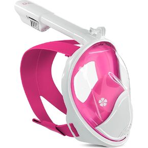 Full Face Snorkel Mask - Snorkeling Gear for Adults and Kids - Diving Mask with 180° Panoramic Viewing - Anti Fog & Anti Leak Scuba Mask, S/M, L/XL, XS
