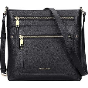 اوفر ايرث حقائب طويلة تمر بالجسم للنساء، محافظ جلدية للنساء مع جيوب متعددة in Kuwait