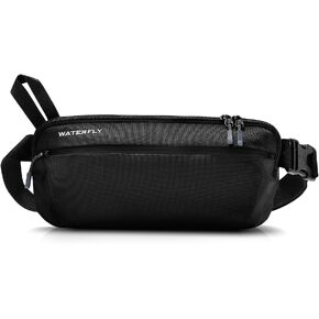 حقيبة ظهر خفيفة الوزن على شكل الجسم من WaterFLY Sling Crossbody Crossbody ذات كتف صغير نحيف حقيبة ظهر خفيفة الوزن من الأمام للرجال والنساء ... ، أسود ، موضة, أسود in Kuwait