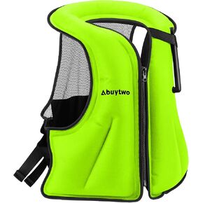 Snorkel Vests for Adults, Abuytwo Inflatable Snorkeling Vest Adjustable Waist-Belt Swim Vest Snorkel Jacket Buoyancy Vest
