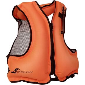 OMOUBOI Floatage Jackets Inflatable Snorkel Vest Adult Swimming Jacket for Diving Surfing Swimming Outdoor Water Sports Suitable for 90-220lbs in Kuwait