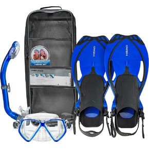 مجموعة قناع تنفس للرأس للصغار بقناع زعنفة مع حقيبة سفر in Kuwait