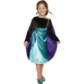 Disney Frozen 2 Queen Anna Dress - Outfit Fits Sizes 4-6X - Costume for Girls Ages 3+