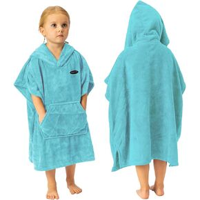MWTA Surf Poncho Change Robe with Hood Thick Microfiber Wetsuit Changing Towel with Inside Pocket for Outdoor Sports Men and Women Pink