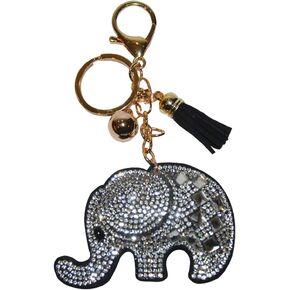 سلسلة مفاتيح Popfizzy Bling للنساء والفتيات من إكسسوارات حقيبة الظهر المصنوعة من حجر الراين، سحر المحفظة، سلسلة مفاتيح لطيفة على شكل شرابة