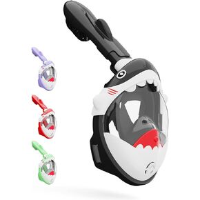 DCYSO Snorkel Mask Full Face Kids - 2020 Shark Sharp Snorkeling Mask for Kid HD Seaview Anti Fog Anti Leak in Saudi Arabia