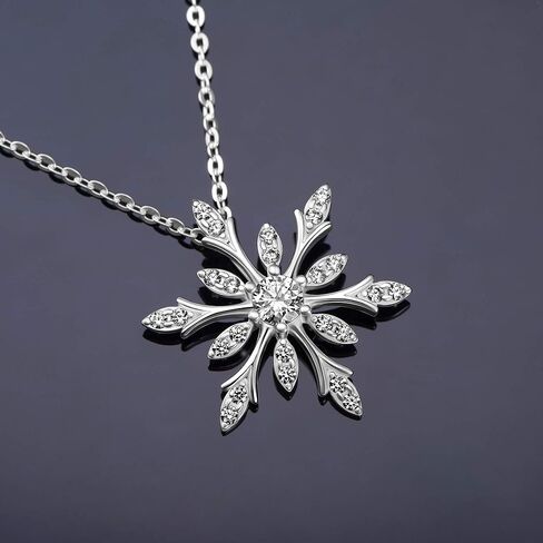 ELEGANZIA قلادة ندفة الثلج للنساء الفضة الاسترليني مجوهرات لامعة زركونيا مكعب للمراهقات أمي صديقة in Kuwait