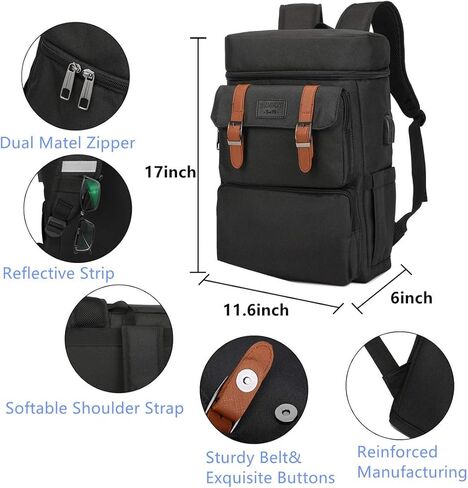 YALUNDISI Vintage Backpack for Men Women Laptop Backpack Bookbags College Backpack 15.6inch in Kuwait