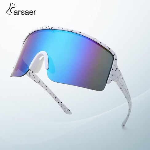 نظارات شمسية من Karsaer Vision Neon Visor Shield ملفوفة حول الرجال والنساء ظلال عاكسة كبيرة الحجم 80s 90s in Kuwait