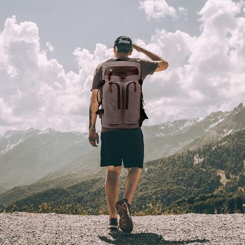 G-FAVOR 40L حقيبة سفر ، حقيبة ظهر قماشية كلاسيكية قابلة للتحويل من القماش الخشن حقيبة حمل على حقيبة ظهر مناسبة لـ 17.3 بوصة حقيبة كمبيوتر محمول in Kuwait