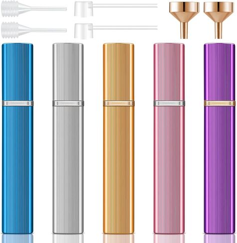 IMPORX Perfume Travel Refillable Cologne Atomizer Small Empty Spray Bottles Travel Size Perfume Atomizer Travel Accessories for Women Mens Mini Spray Bottle for Travel Essentials 5 Pack 12ml/0.4oz in Kuwait