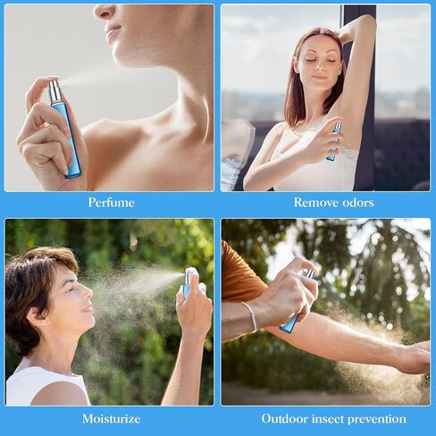 IMPORX Perfume Travel Refillable Cologne Atomizer Small Empty Spray Bottles Travel Size Perfume Atomizer Travel Accessories for Women Mens Mini Spray Bottle for Travel Essentials 5 Pack 12ml/0.4oz in Kuwait