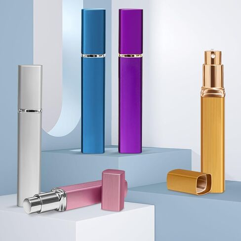 IMPORX Perfume Travel Refillable Cologne Atomizer Small Empty Spray Bottles Travel Size Perfume Atomizer Travel Accessories for Women Mens Mini Spray Bottle for Travel Essentials 5 Pack 12ml/0.4oz in Kuwait