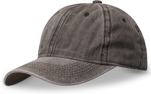 Vintage 100% Cotton Washed Baseball Cap Adjustable Size，Classic Low Profile Plain Retro Unisex Dad Hat in Kuwait
