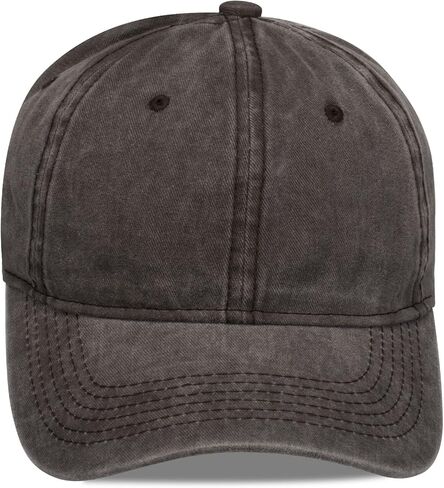 Vintage 100% Cotton Washed Baseball Cap Adjustable Size，Classic Low Profile Plain Retro Unisex Dad Hat in Kuwait