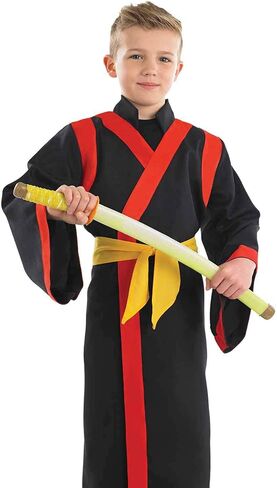 Fun Shack Childrens Samurai Boy Costume Boys Kids Halloween Ninja Martial Arts Warrior Robe - Medium in Saudi Arabia