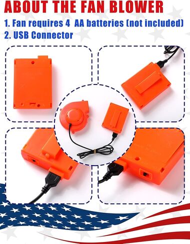 أزياء راقصة قابلة للنفخ من Libima USA للأطفال زي راقصة أنبوبية بعلم أمريكي مع منفاخ in Kuwait